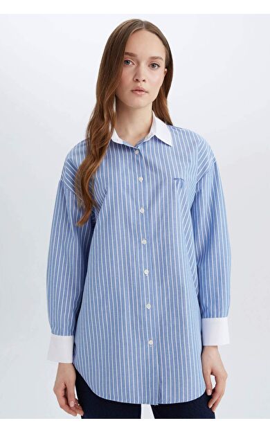 Relax Fit Poplin Uzun Kollu Tunik