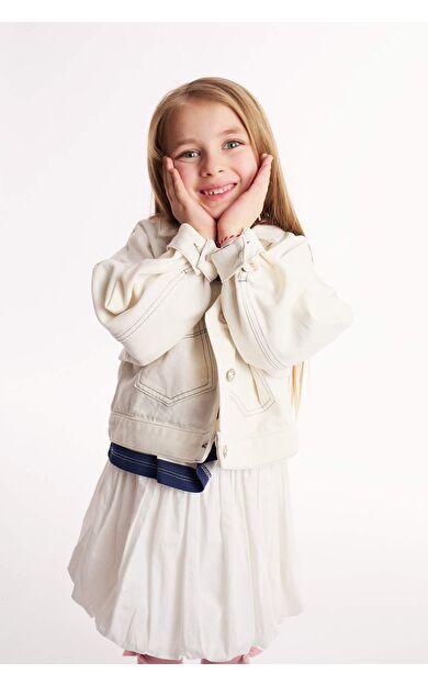 DeFacto Kız Çocuk Jean Ceket E1763A825SPWT34