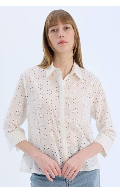 DeFacto Regular Fit Brode Uzun Kollu Gömlek E2005AX25SPWT32