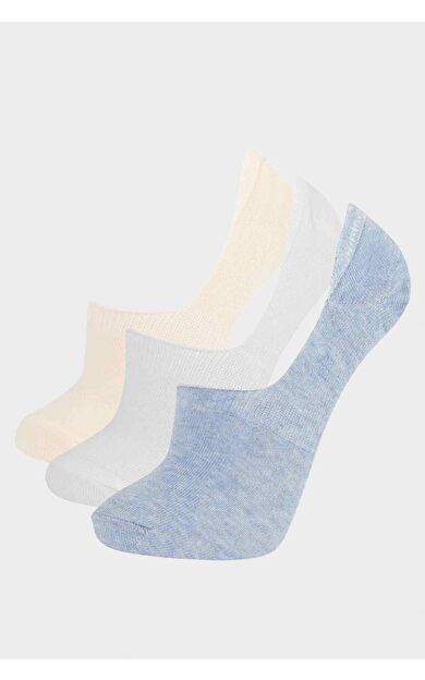 DeFacto Kadın 3'lü Pamuklu Babet Çorap E2026AXNSKR1