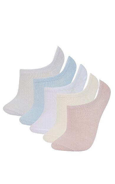 DeFacto Kadın 5'li Pamuklu Sneaker Çorap E2081AXNSKR1