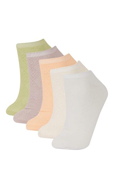 DeFacto Kadın 5'li Pamuklu Patik Çorap E2125AXNSKR1