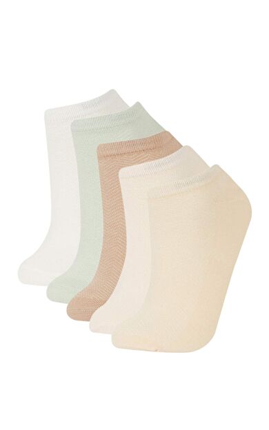 DeFacto Kadın 5'li Pamuklu Patik Çorap E2128AXNSKR1