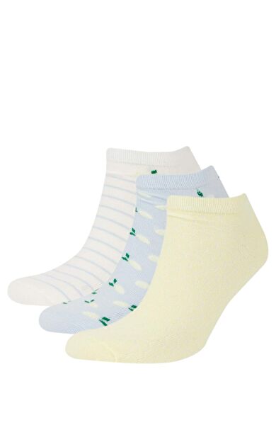 DeFacto Kadın 3'lü Pamuklu Patik Çorap E2130AXNSKR1