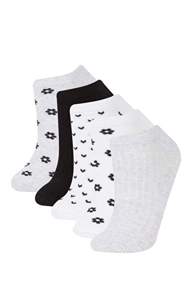 DeFacto Kadın 5'li Pamuklu Patik Çorap E2152AXNSKR1