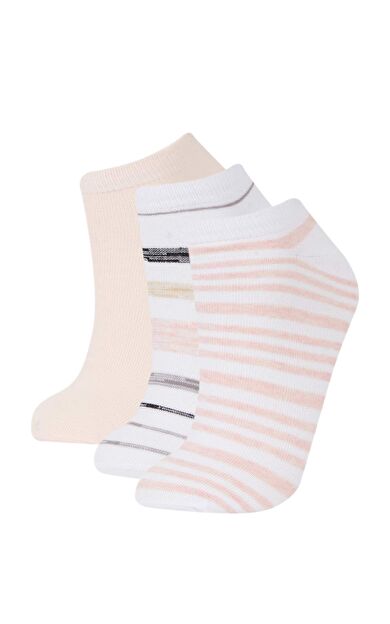 DeFacto Kadın 3'lü Pamuklu Patik Çorap E2168AXNSKR1