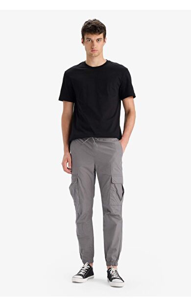 DeFacto %100 Pamuk Regular Kargo Cepli Yazlık Jogger Paraşüt Pantolon E2181AX25SMGR206