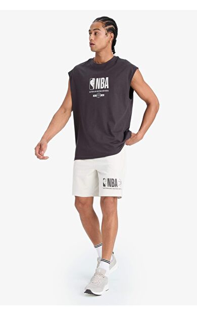 DeFactoFit NBA Wordmark Standart Fit Kısa Paça Şort