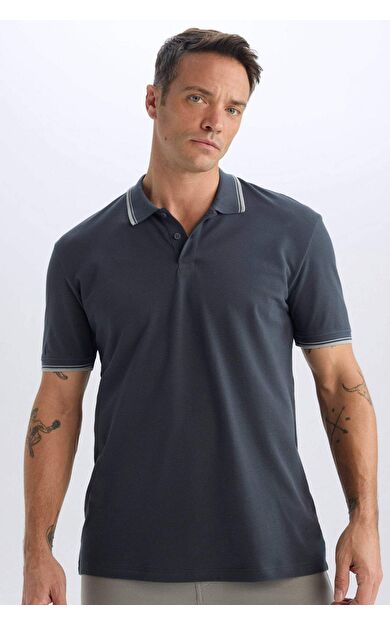 DeFacto Regular Fit Basic Düz Polo Tişört E2310AX24AUAR197
