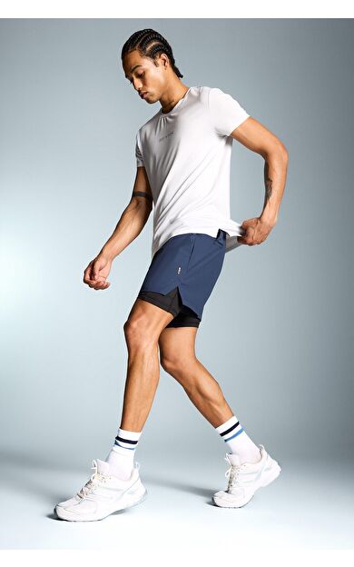 DeFacto DeFactoFit Slim Fit Dar Kesim Bisiklet Yaka Sporcu Kısa Kollu Tişört E2436AX25SMGR184