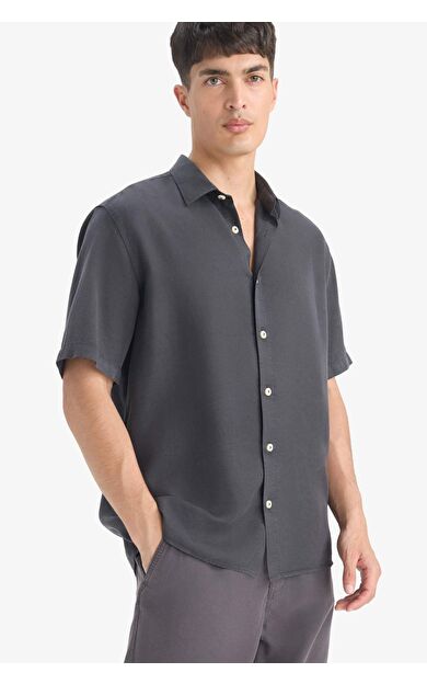 DeFacto Regular Fit Tensel Kısa Kollu Gömlek E2530AX25SMAR104