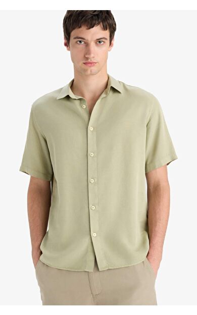 DeFacto Regular Fit Tensel Kısa Kollu Gömlek E2530AX25SMKH488