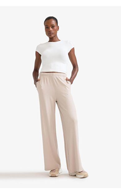 DeFacto DeFactoFit Wide Leg Cepli Geniş Paça Uzun Sporcu Pantolon E2538AX25SMGR435