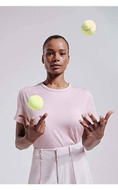 DeFactoFit Bisiklet Yaka Sporcu Kısa Kollu Tişört E2540AX25SMPN694