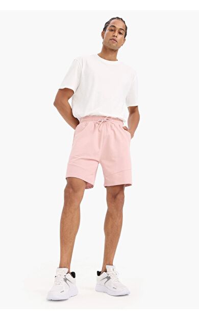 DeFactoFit Standart Fit Sporcu Beli Bağcıklı Cepli Şort E2585AX25SMBR86