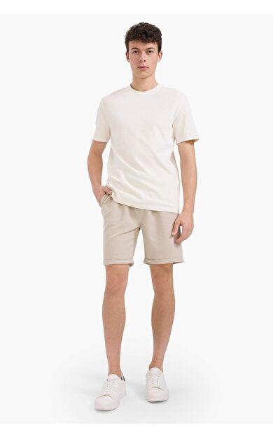 DeFacto Erkek Regular Fit Basic Düz Bermuda Şort E2606AX25SMBG735