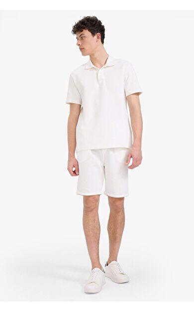 DeFacto Erkek Regular Fit Basic Düz Bermuda Şort E2606AX25SMER138