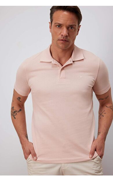 DeFacto %100 Pamuk Slim Fit Dar Kesim Kısa Kollu Pike Polo Tişört E2633AX25SMBR476
