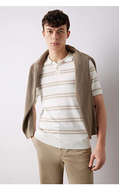 DeFacto Regular Fit Polo Yaka Kısa Kollu Triko Polo Tişört