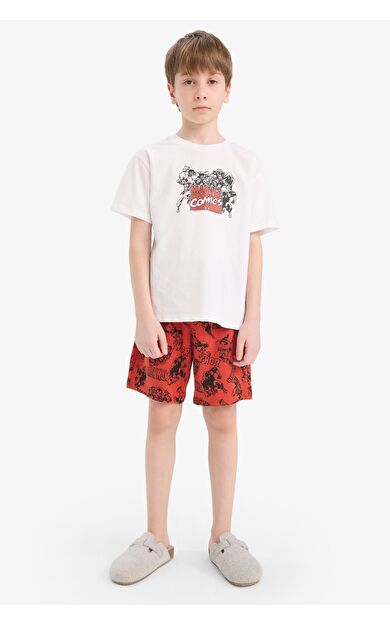DeFacto Erkek Çocuk Marvel Comics Regular Fit 2'li Pijama Takımı E2702A825HSWT34