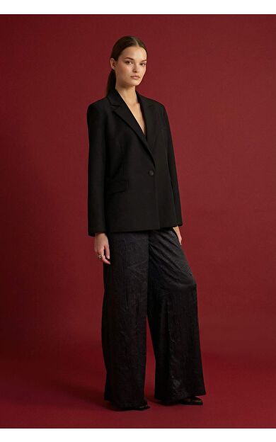 DeFacto Wide Leg Cepli Yüksek Bel Geniş Paça Uzun Boy Kraş Pantolon