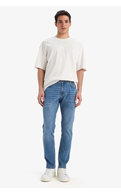 DeFacto Carlo Skinny Fit Ekstra Dar Kalıp Normal Bel Ekstra Dar Paça Jean Pantolon E2743AX25SPNM28