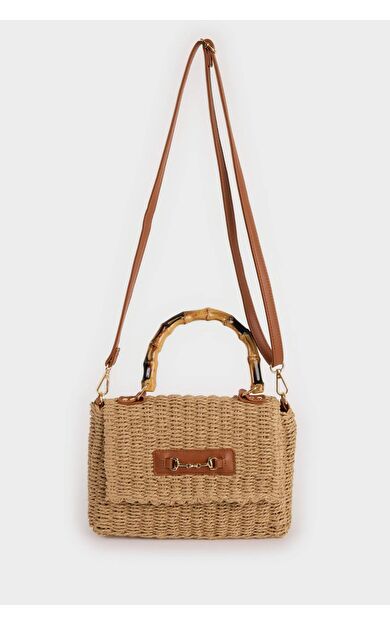 Kadın Hasır Omuz Çantası E2809AXNSBG217