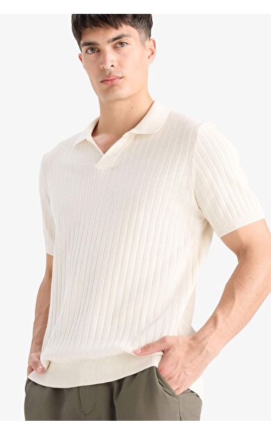 DeFacto %100 Pamuk Standart Fit Kısa Kollu Triko Polo Tişört E2884AX25SMER100