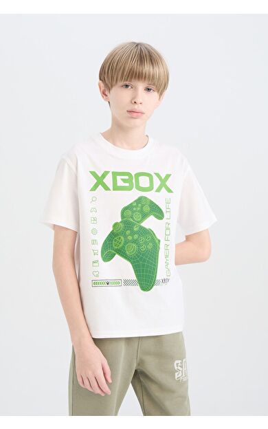 DeFacto Erkek Çocuk Xbox New Regular Fit Bisiklet Yaka Kısa Kollu Tişört E3100A825SMWT34