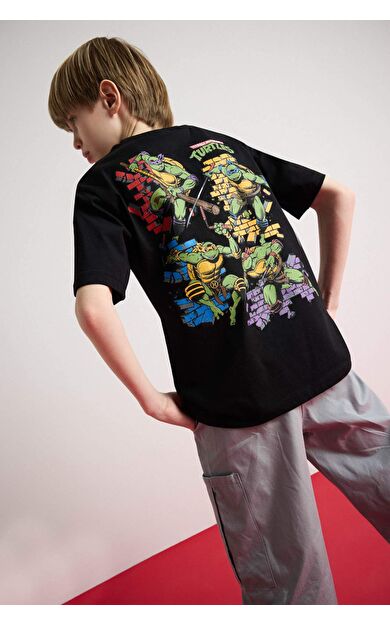 DeFacto Erkek Çocuk Teenage Mutant Ninja Turtles Bisiklet Yaka Kısa Kollu Tişört