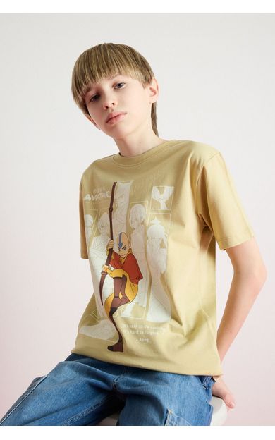 DeFacto Erkek Çocuk Avatar the Last Airbender Bisiklet Yaka Kısa Kollu Tişört