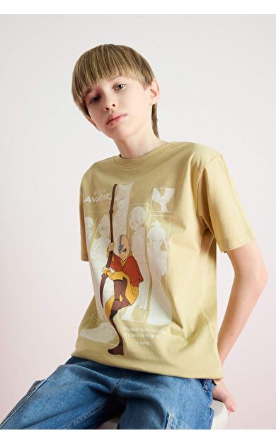 DeFacto Erkek Çocuk Avatar the Last Airbender Bisiklet Yaka Kısa Kollu Tişört