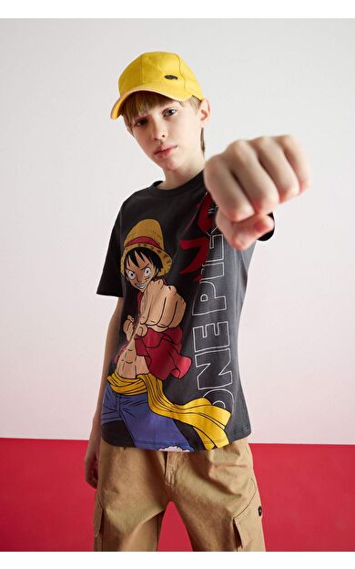 DeFacto Erkek Çocuk One Piece Bisiklet Yaka Kısa Kollu Tişört