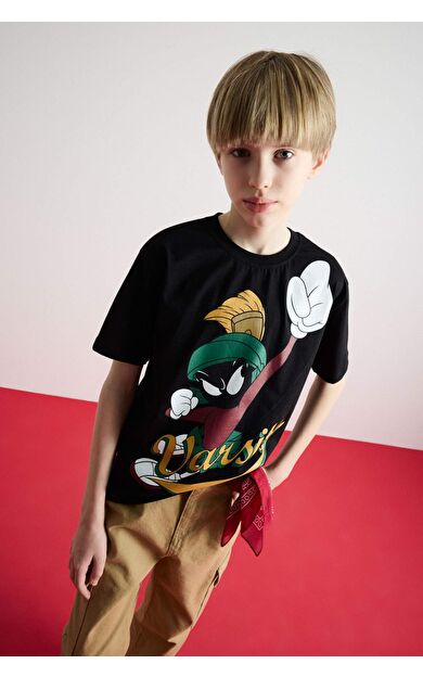 DeFacto Erkek Çocuk Looney Tunes Bisiklet Yaka Kısa Kollu Tişört