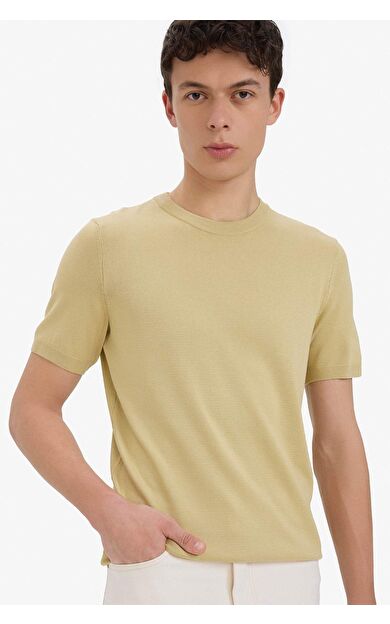 DeFacto Standart Fit Bisiklet Yaka Kısa Kollu Triko Tişört E3239AX25SPBG433