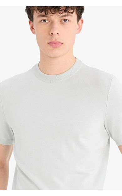 DeFacto Standart Fit Bisiklet Yaka Kısa Kollu Triko Tişört E3239AX25SPGN1255