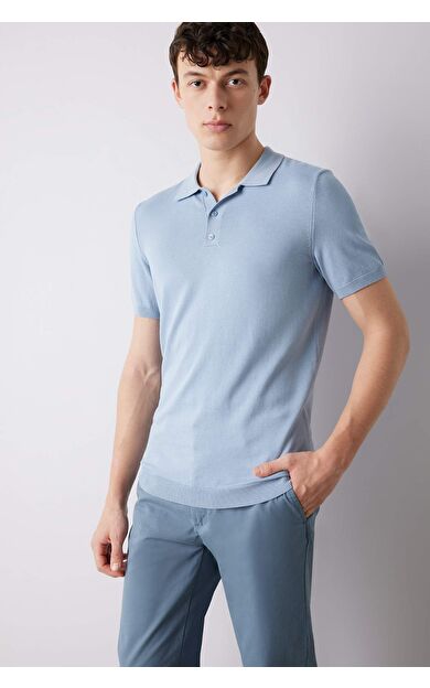 DeFacto Standart Fit Kısa Kollu Triko Polo Tişört E3241AX25SPBE571