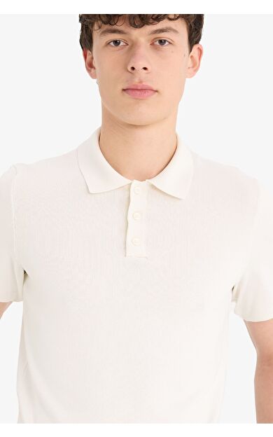 DeFacto Standart Fit Kısa Kollu Triko Polo Tişört E3241AX25SPWT32