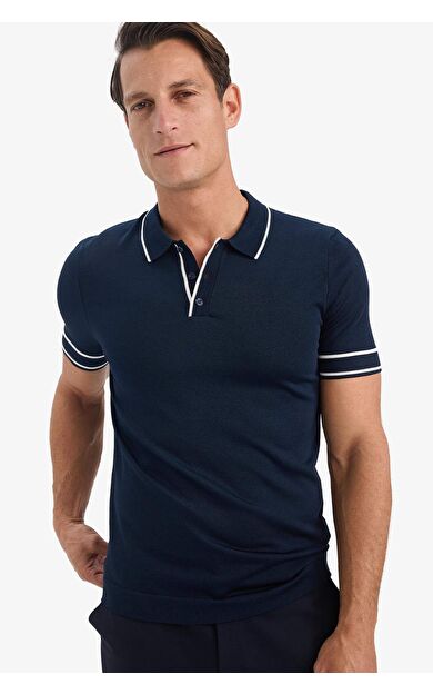 DeFacto Standart Fit Polo Yaka Kısa Kollu Triko Polo Tişört E3251AX25SMNV64