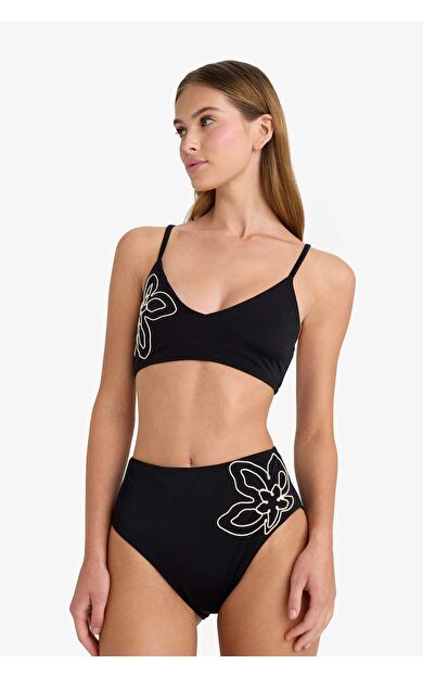 DeFacto -Fall in Love Regular Fit Nakışlı Bikini Alt