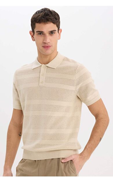 DeFacto Standart Fit Polo Yaka Kısa Kollu Triko Polo Tişört E3300AX25SMBG404