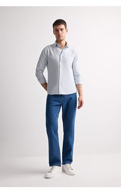 DeFacto Diago Comfort Fit Rahat Kalıp Yüksek Bel Geniş Paça Düz Paça Jean Pantolon E3324AX25SPNM28