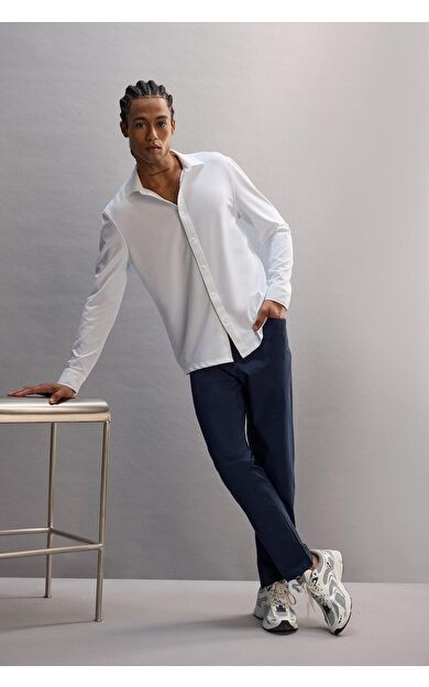 DeFacto DeFactoFit Slim Fit Dar Kesim Standart Paça Dokuma Sporcu Pantolon E3333AX25AUNV253