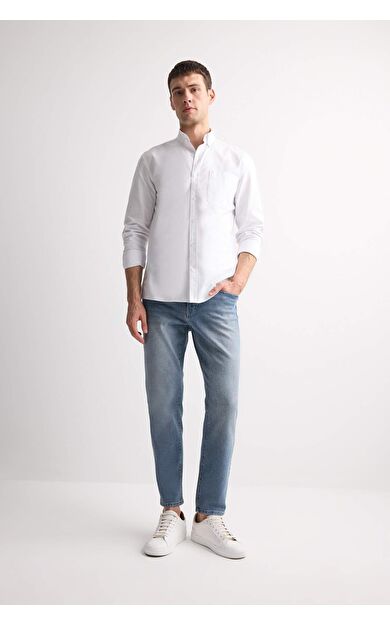 DeFacto Slim Tapered Fit Dar Kalıp Normal Bel Daralan Paça Jean Pantolon E3336AX25SPNM84