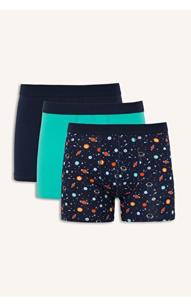 DeFacto Regular Fıt Desenli 3'lü Boxer