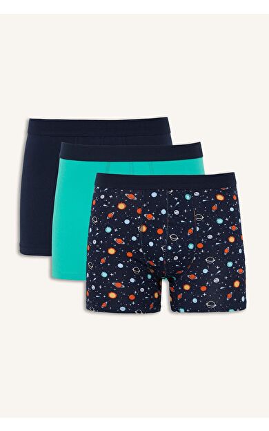 DeFacto Regular Fıt Desenli 3'lü Boxer