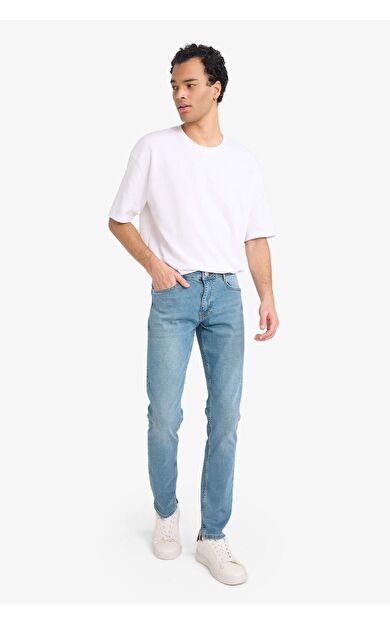Pedro Slim Fit Dar Kalıp Normal Bel Dar Paça Jean Pantolon