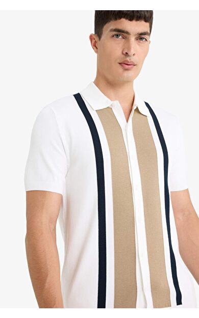 DeFacto Standart Fit Polo Yaka Triko Kısa Kollu Polo Tişört E3450AX25SMER100