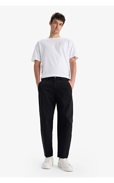 DeFacto Relaxed Slouchy Fıt Geniş Paça Jean Yıkamalı Pantolon
