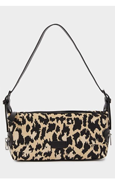 Kadın Leopar Desenli Suni Deri Omuz Çantası